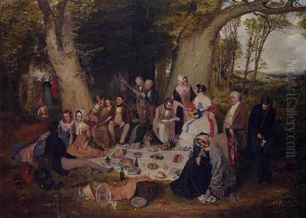 The Picnic Oil Painting by Nathaniel Hartnell