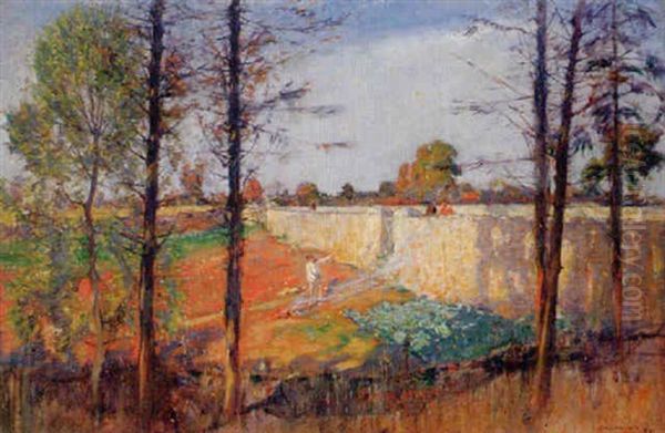 Autumn Oil Painting by Archibald Standish Hartrick