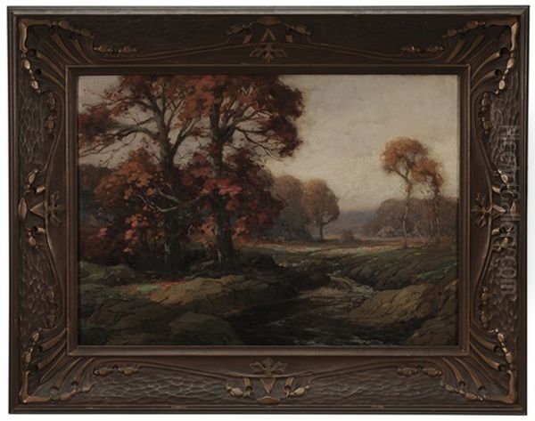 Autumn Eastchester Oil Painting by Walter C. Hartson