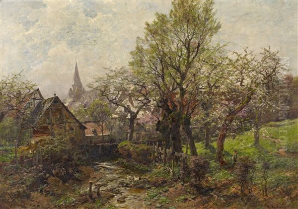 Grose Fruhlingslandschaft Oil Painting by Heinrich Hartung the Elder