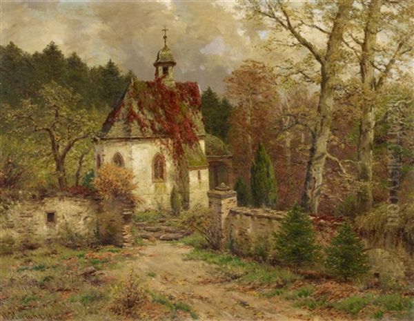 Die Waldkapelle Oil Painting by Heinrich Hartung the Elder