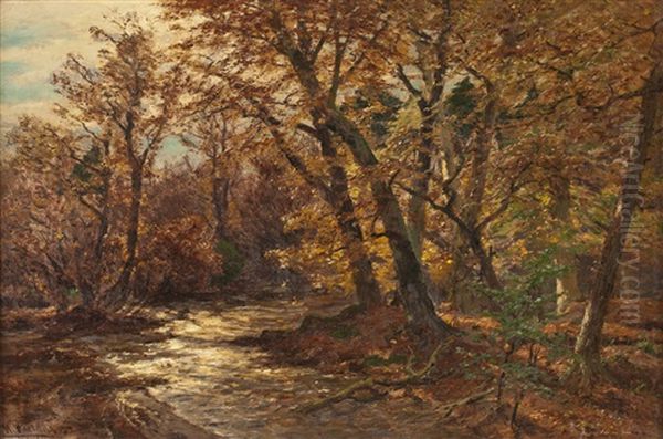 Herbstwald Oil Painting by Heinrich Hartung the Elder