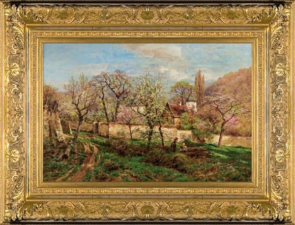 Spring In The Garden Oil Painting by Heinrich Hartung the Elder