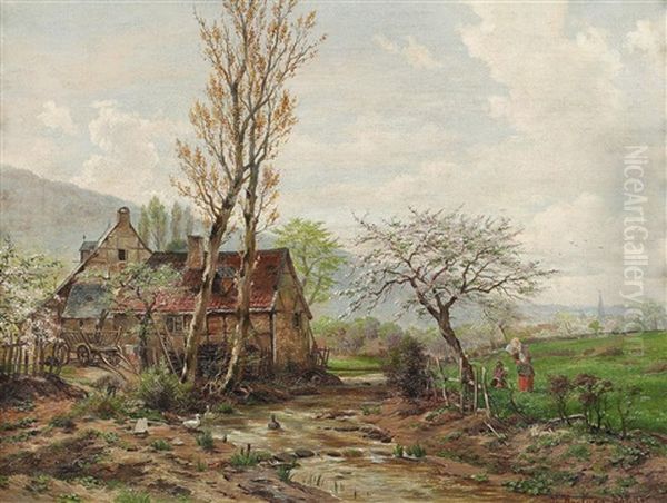 Fruhjahrsblute Oil Painting by Heinrich Hartung the Elder