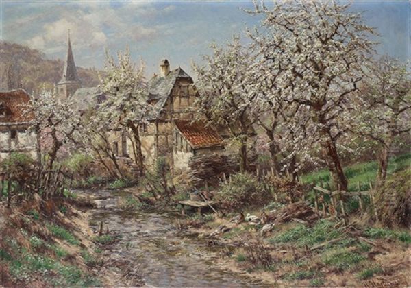 Fruhlingslandschaft Oil Painting by Heinrich Hartung the Elder