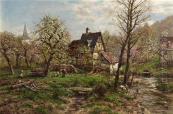 Fruhlingslandschaft Oil Painting by Heinrich Hartung the Elder