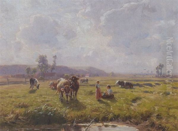 Landliche Idylle Oil Painting by Hermann Hartwich