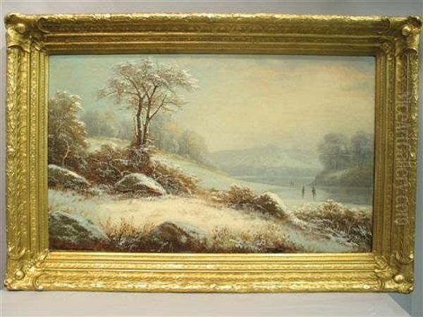 Summer Landscape (+ Winter Landscape; Pair) Oil Painting by Gunther Hartwick