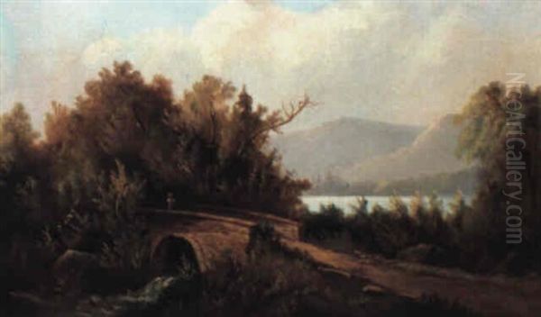 A Bridge In The Catskills Oil Painting by Gunther Hartwick