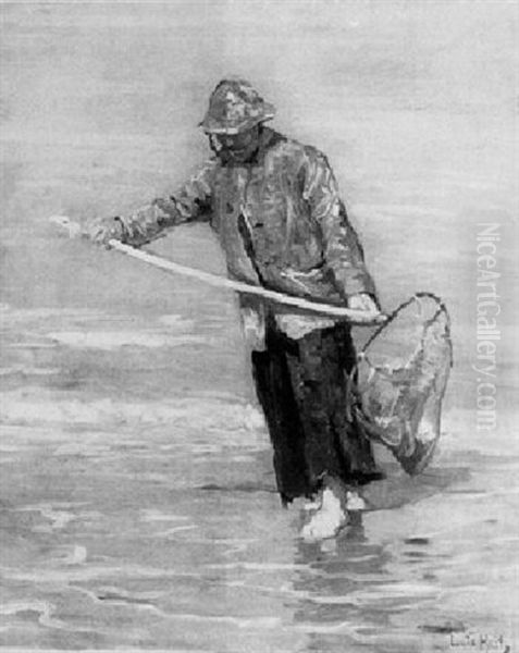 The Shellfisher Oil Painting by Louis Hartz