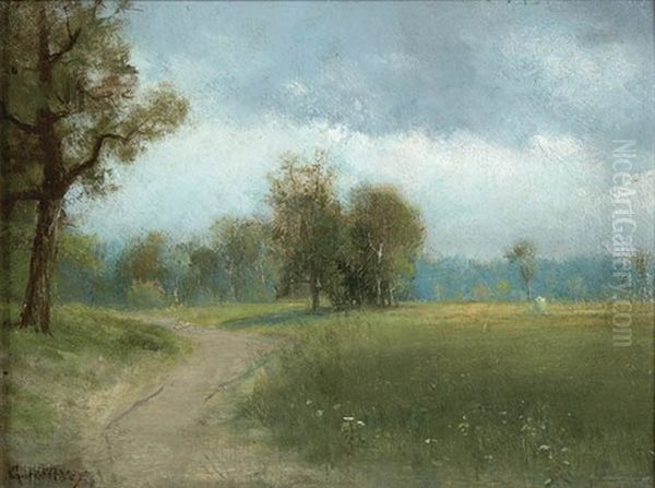 Summer Landscape Oil Painting by George Harvey