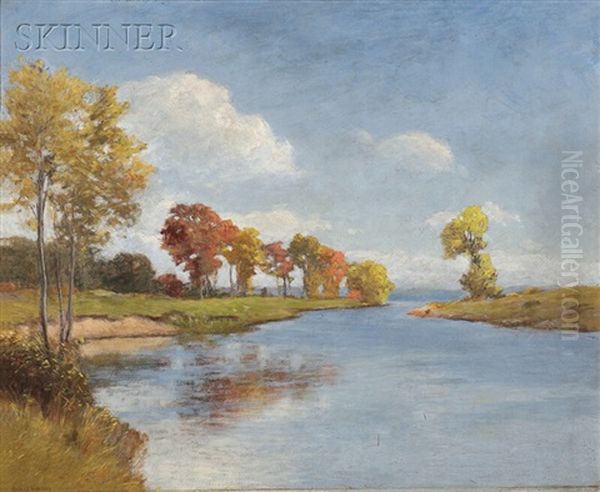 Autumn Afternoon, Ipswich River Oil Painting by George Wainwright Harvey