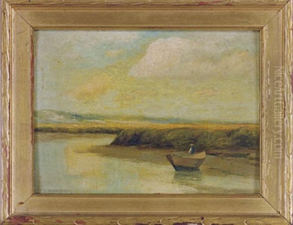 Autumn Afternoon, Annisquam Marshes (+ Another; 2 Works) Oil Painting by George Wainwright Harvey