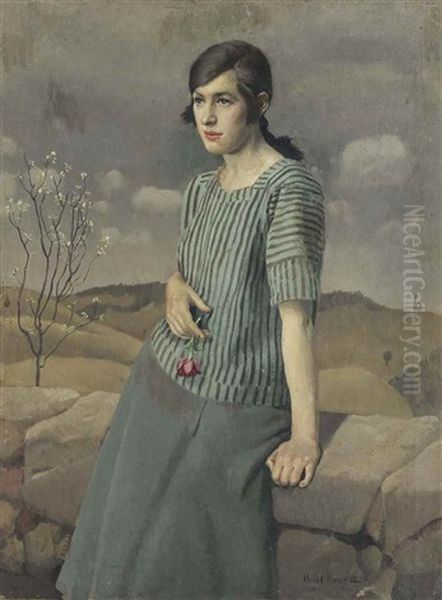 Clara Oil Painting by Harold Harvey