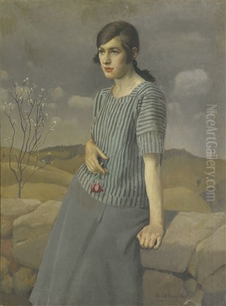 Clara Oil Painting by Harold Harvey