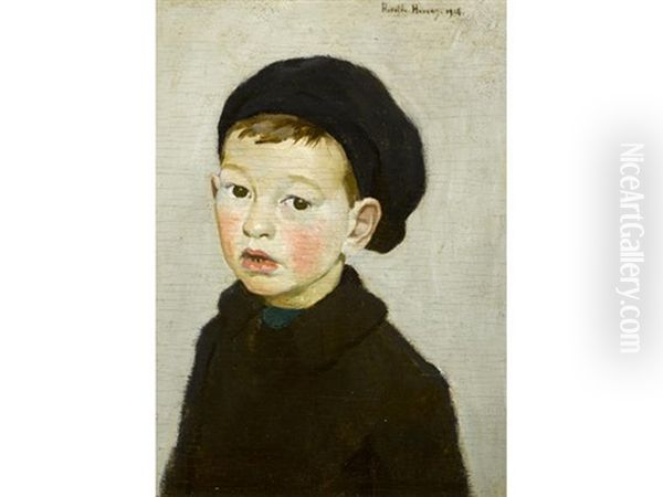 A Cornish Boy Oil Painting by Harold Harvey