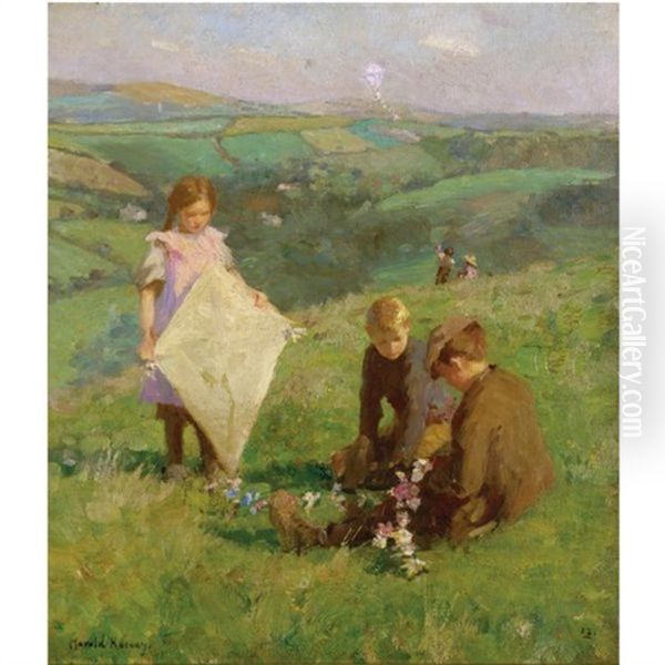 Pioneer Of Aerial Navigation Oil Painting by Harold Harvey