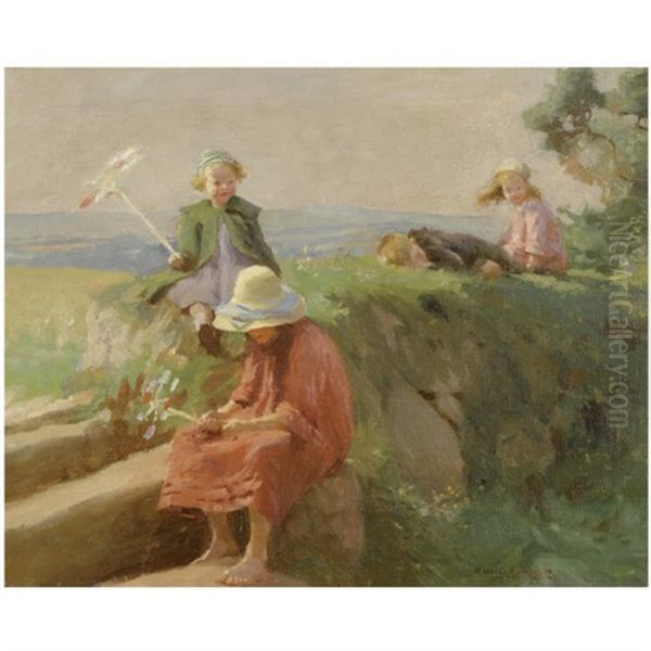 Holidays Oil Painting by Harold Harvey