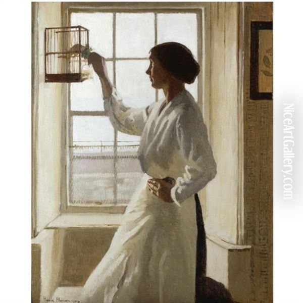 First Light Oil Painting by Harold Harvey