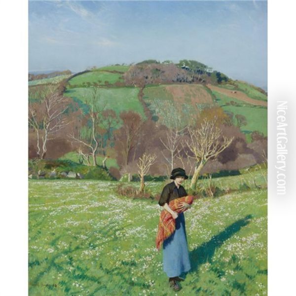 Early Spring Oil Painting by Harold Harvey