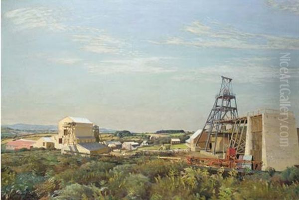 The Lady, Wheal Reeth Tin Mine, Breage Oil Painting by Harold Harvey