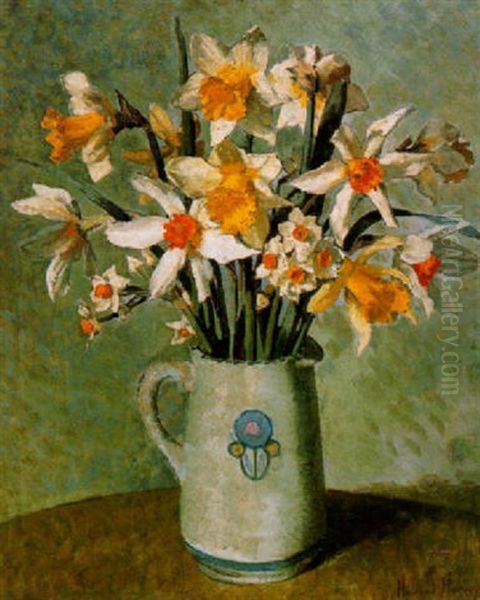 Daffodils And Narcissi by Harold Harvey