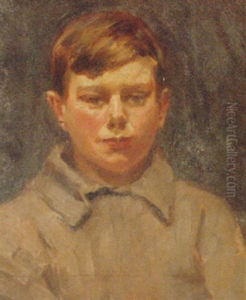 Portrait Of Thomas Harvey Oil Painting by Harold Harvey