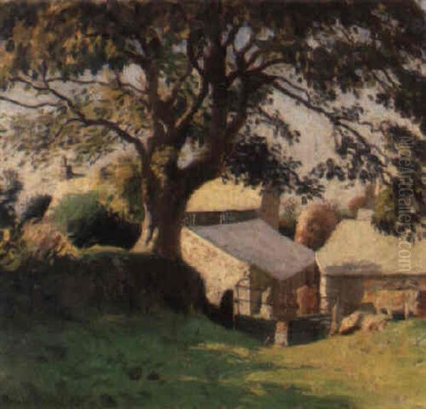 Tredavoe Farm, Newlyn Oil Painting by Harold Harvey