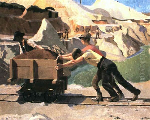 The Clay Pit Oil Painting by Harold Harvey