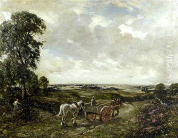 The Hay Wagon Oil Painting by John Rabone Harvey