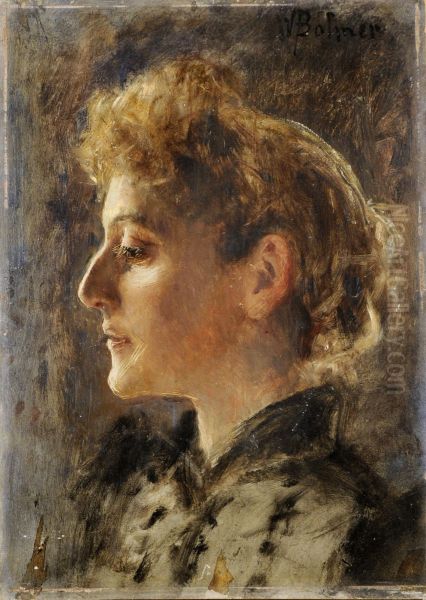 Portrait De Femme De Profil Oil Painting by Wilhelm Balmer