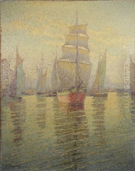 Setting Sail, Harbor Of Nice Oil Painting by James Taylor Harwood