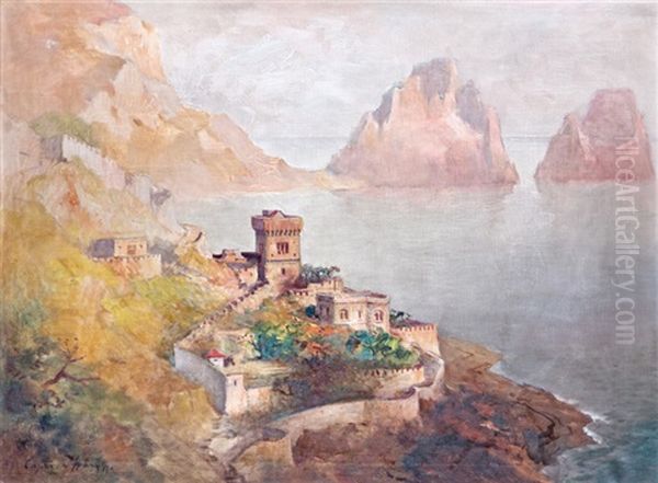 Capri Latkepe Oil Painting by Gyula Hary