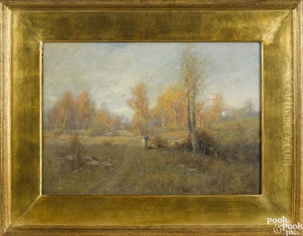 An October Afternoon Oil Painting by Dubois Fenelon Hasbrouck