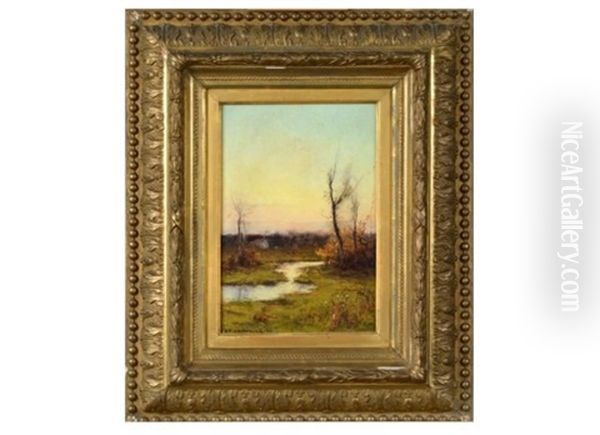 Untitled, Farmhouse Scene Oil Painting by Dubois Fenelon Hasbrouck