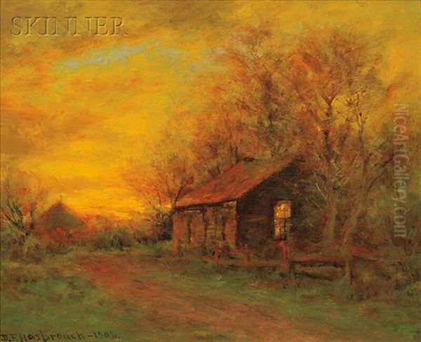 Afterglow Along A Path Oil Painting by Dubois Fenelon Hasbrouck