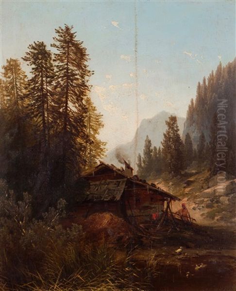 Summer Landscape Oil Painting by Carl Hasch