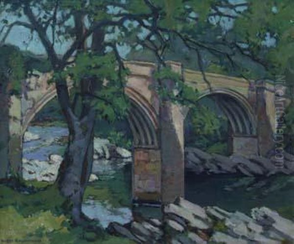 Devil's Bridge, Kirkby Lonsdale, Cumbria Oil Painting by Hurst Balmford