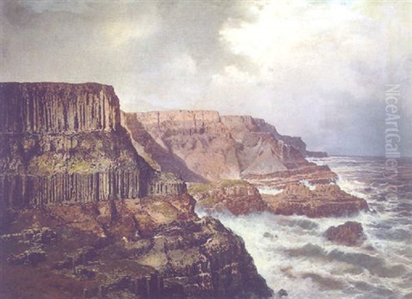 Steilkuste In Irland Oil Painting by Carl Hasch