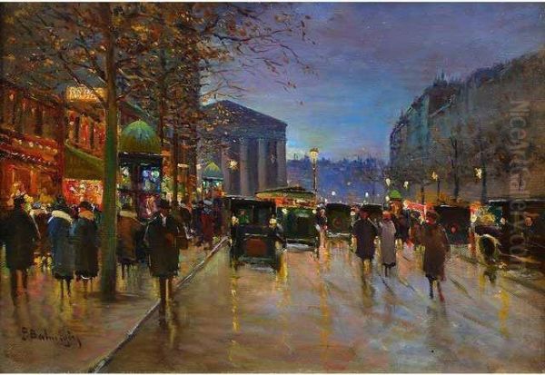 Paris, La Madeleine Oil Painting by Paul Marcel Balmigere