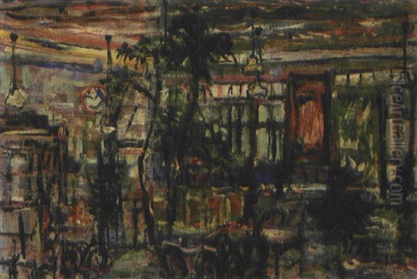 Cafe Paulista Oil Painting by Toshiyuki Hasegawa