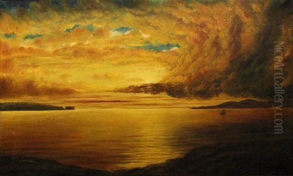 San Francisco Bay After The Earthquake Oil Painting by Charles Field Haseltine