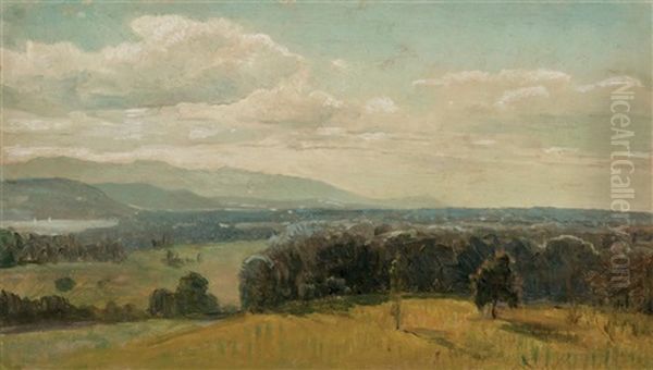 Hudson River Near Hyde Park Oil Painting by William Stanley Haseltine