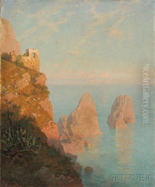 Coast Of Capri Oil Painting by William Stanley Haseltine