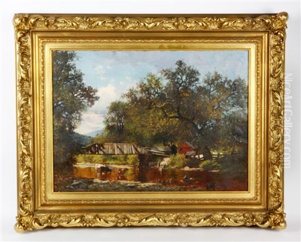 Landscape With Figures Oil Painting by William Stanley Haseltine