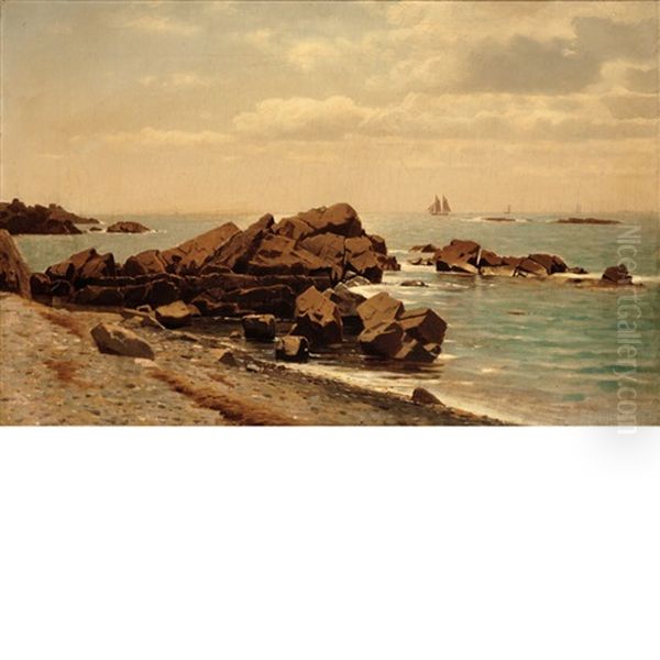 Narragansett Coastline Oil Painting by William Stanley Haseltine