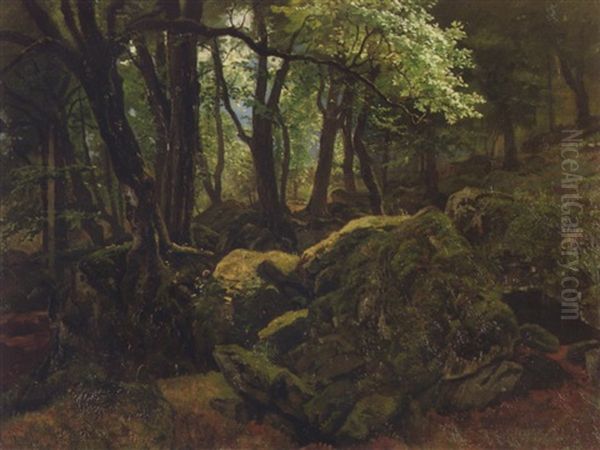 Woodland Interior Oil Painting by William Stanley Haseltine