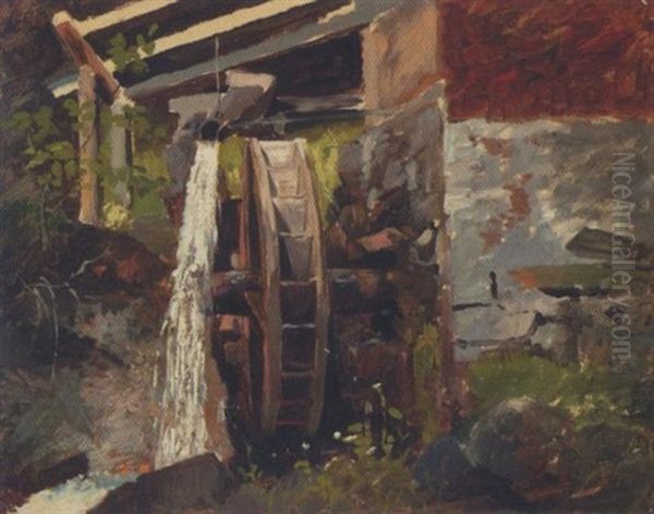 The Mill-schwyz, Switzerland Oil Painting by William Stanley Haseltine