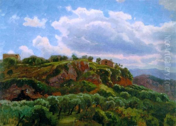 Mountain Landscape Oil Painting by William Stanley Haseltine