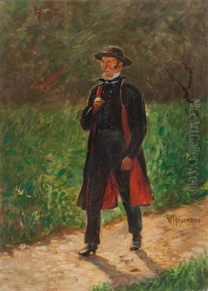 Der Sonntagsspaziergang Oil Painting by Wilhelm Gustav Friedrich Hasemann